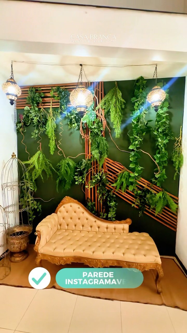 Cenario decorado para fotos na Casa Branca