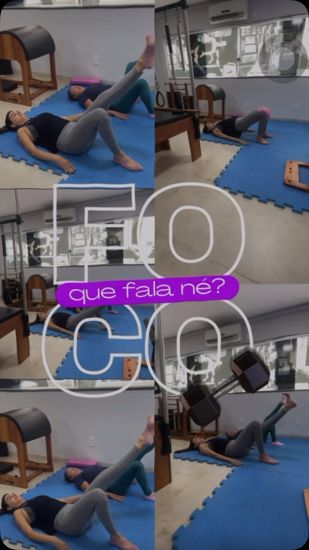 Aula e exercícios no espaço da Dra. Gleika