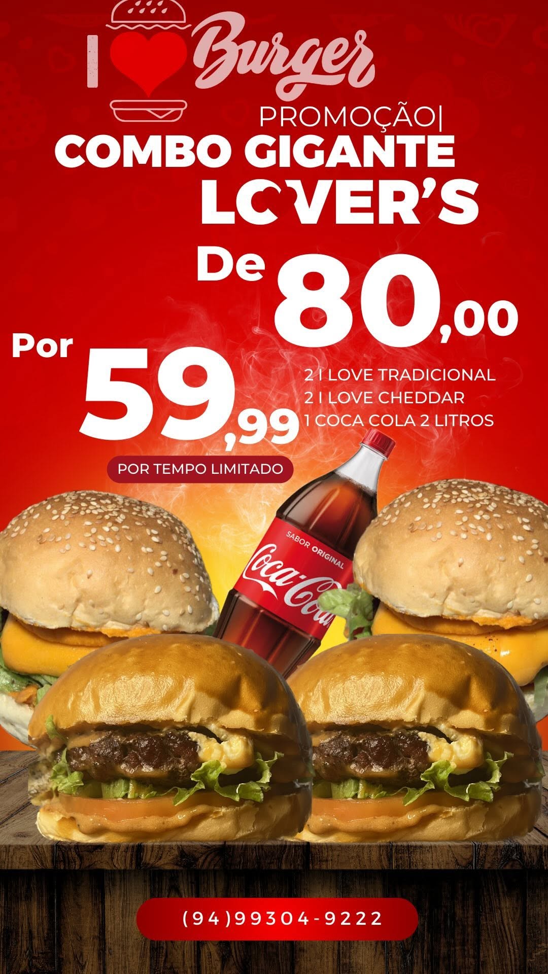 Combo de hambúrguer