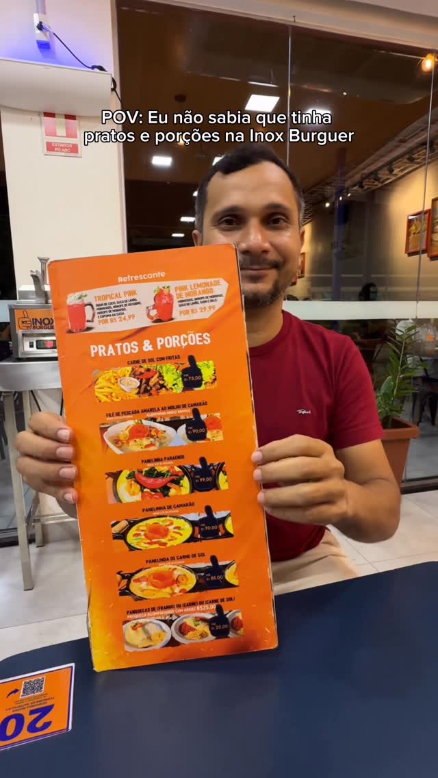 Pratos e porcoes da Inox Burguer