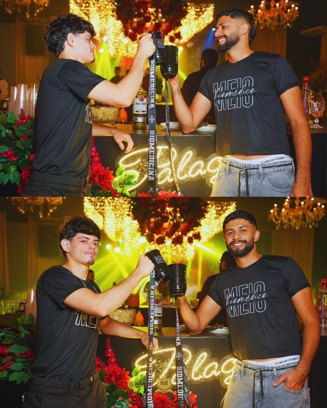 Brinde durante evento no Palace