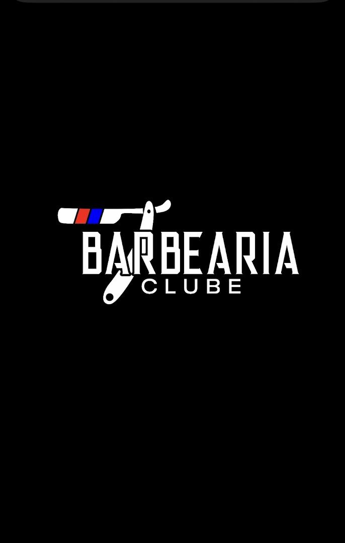 Logo Barbearia Clube com navalha