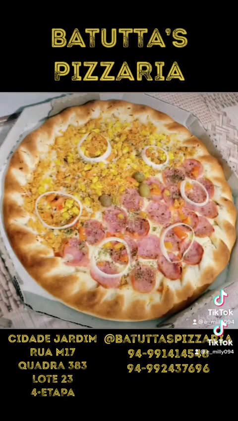 Pizza quentinha da Batutta's