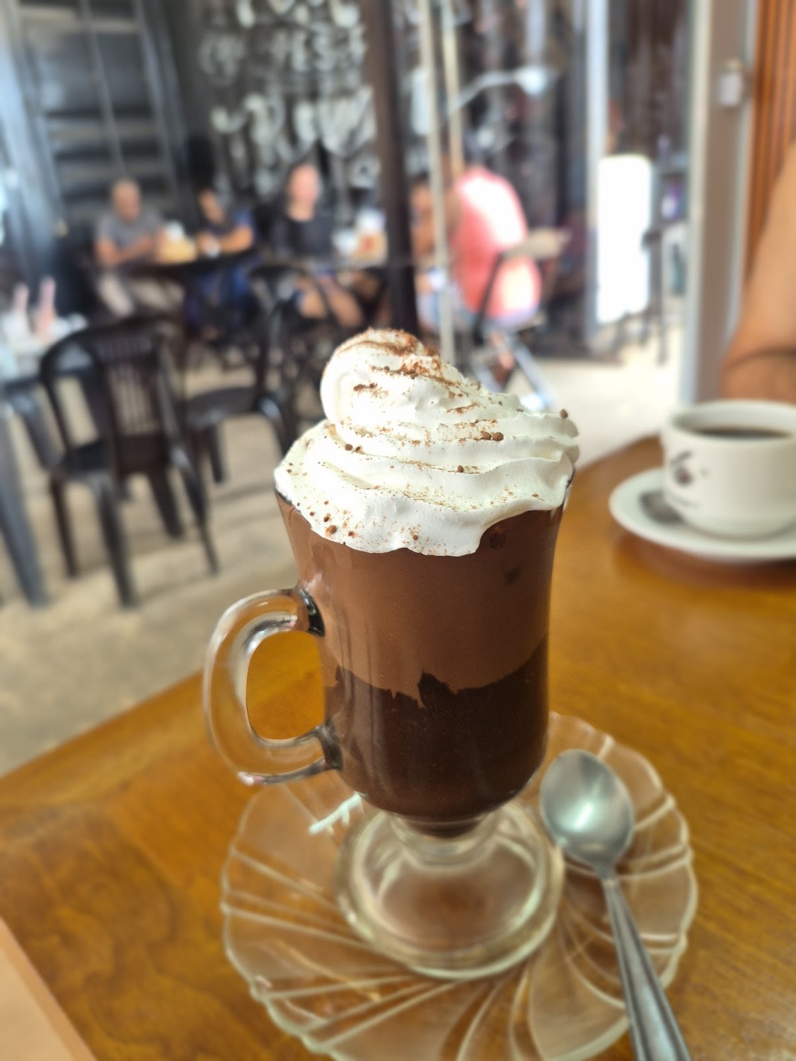 Chocolate quente com chantilly