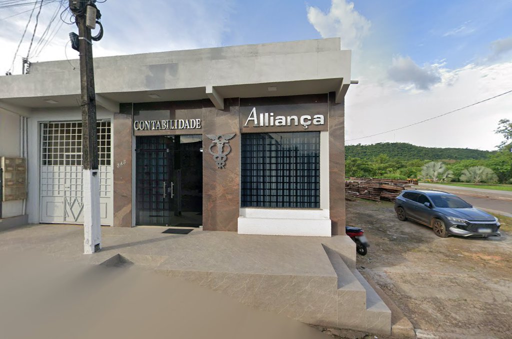 Fachada da Contabilidade Alliança na R. N, 343, bairro União, Parauapebas