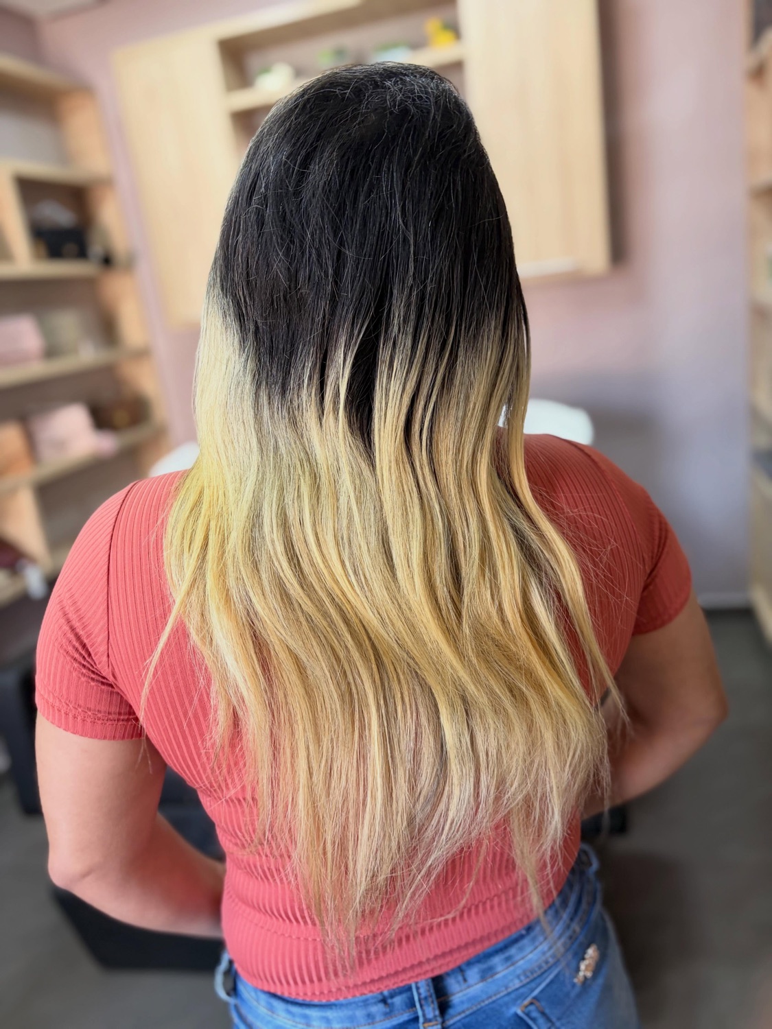 Ombré do castanho ao loiro
