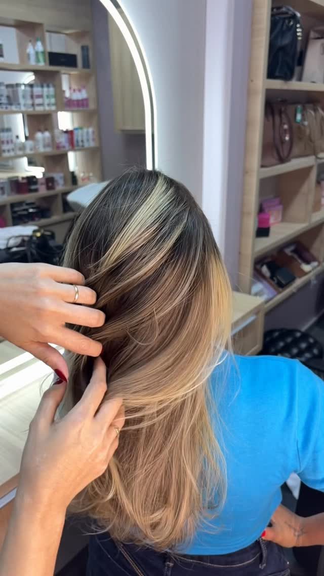 Mechas em andamento no studio