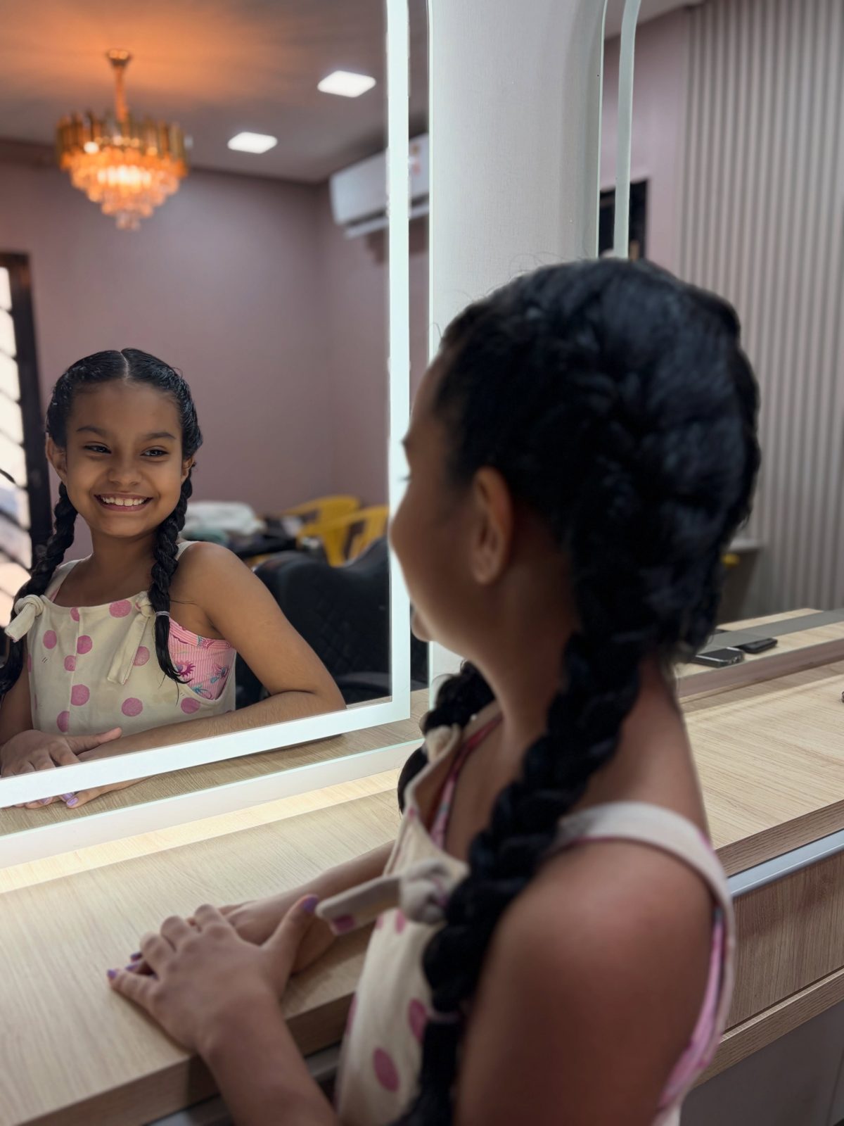 Penteado infantil feito no studio