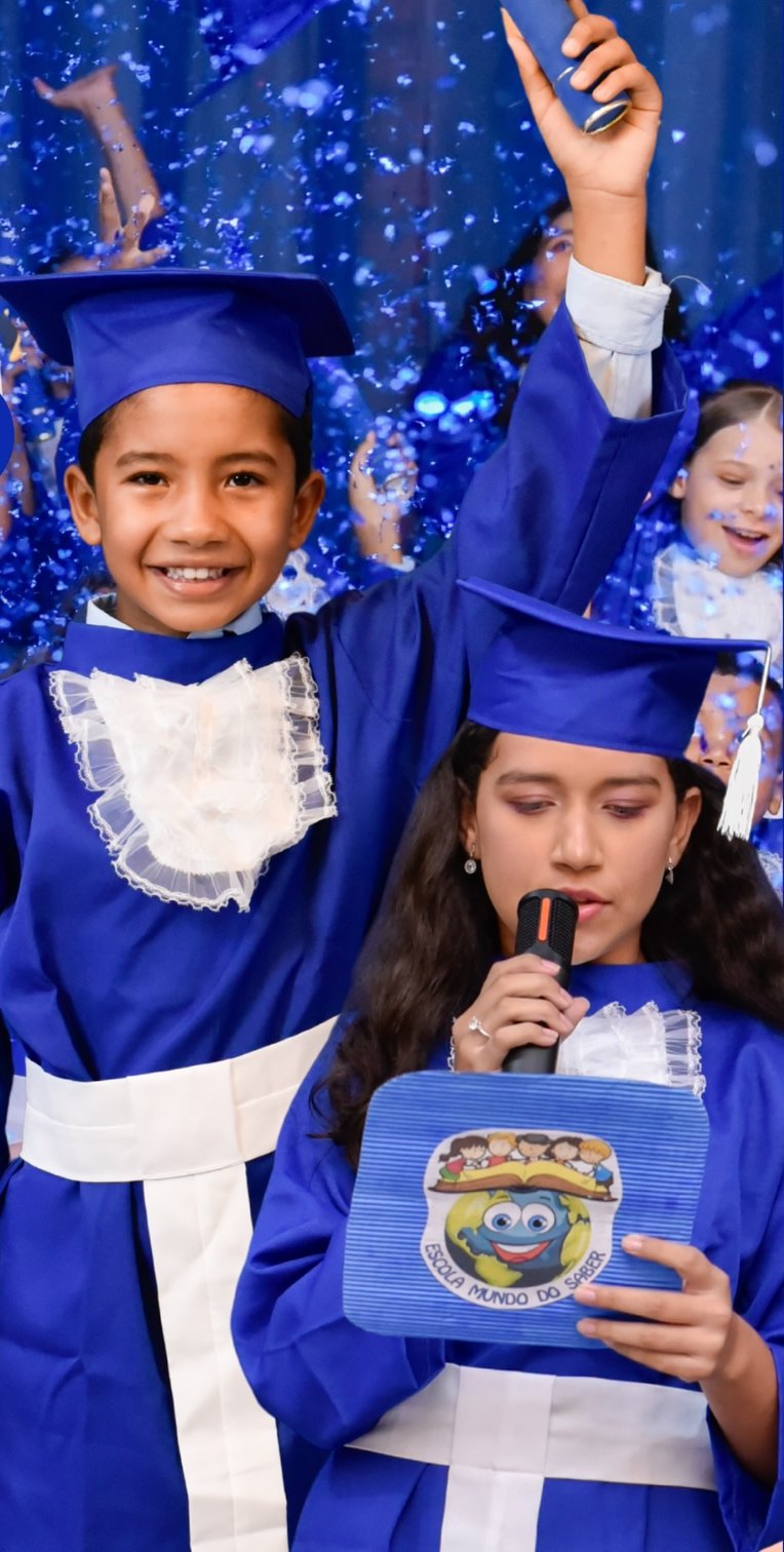 Alunos na formatura