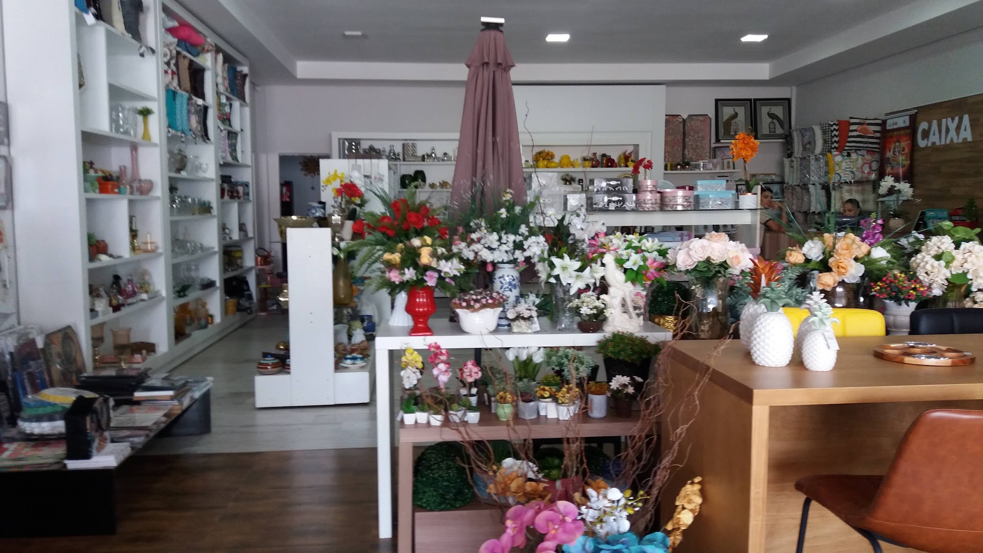 Arranjos florais na loja