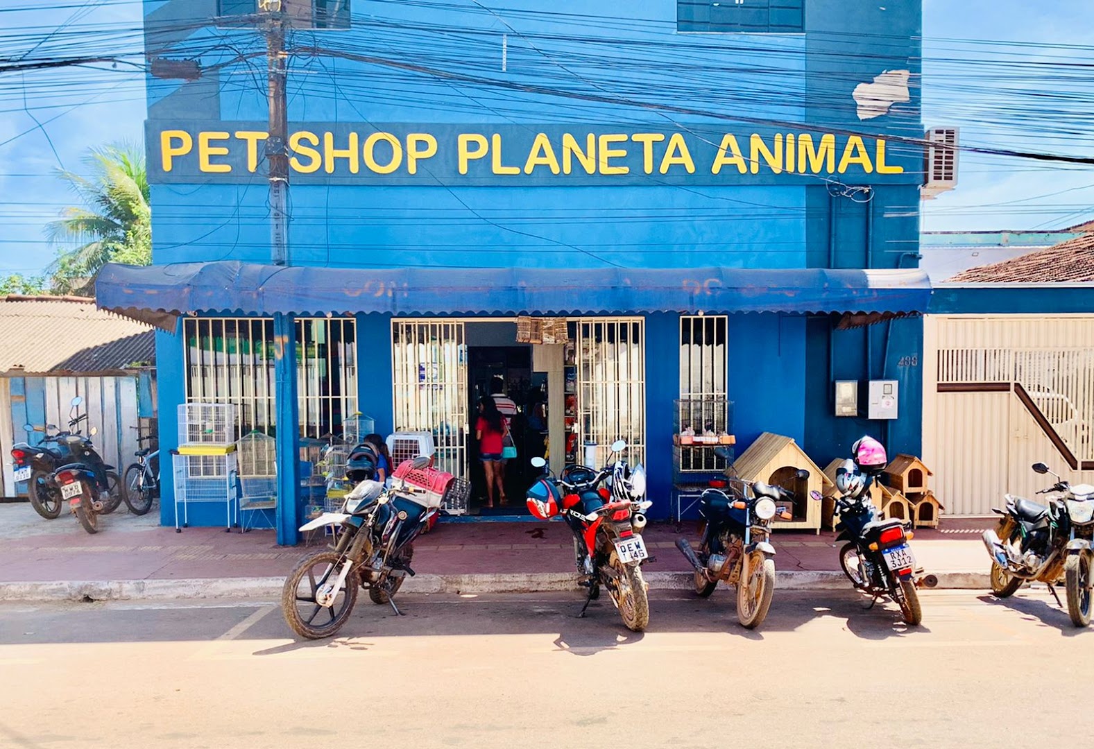 Fachada azul do Pet Shop Planeta Animal em Canaã dos Carajás