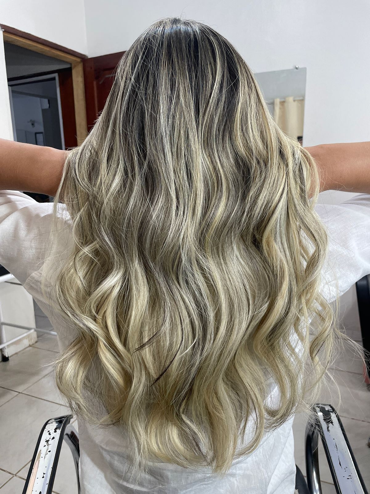 Ombré loiro no cabelo